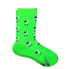 Flock-on-Sock Lime CREW