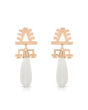 Millapani Snow Quartz Drop Earrings