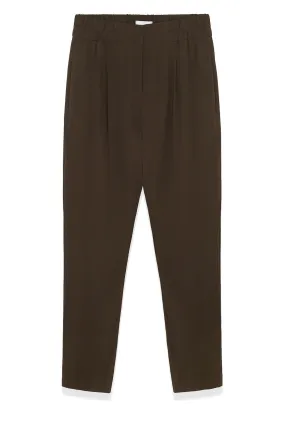 Teri Trouser: Crepe De Chine Tapered Pants